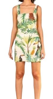 Farm Rio Toucan Paradise Back Belt Mini Dress Size XL NWT