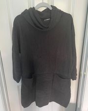 Slouchy Cowl Neck Brown/Gray tunic