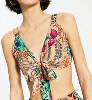 RAGA Women's Sapana Bralette Printed Top Size Large NWT