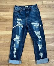 Cello Cuffed Destroyed Jeans - Size 7