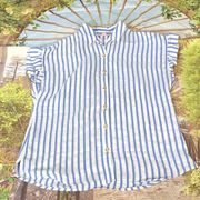 LILLY Pulitzer blue white striped top size XS