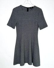 Theory Albita Knit Fit & Flare Klarien Dark Gray Dress Size 6