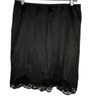 Vintage Vanity Fair Black Nylon Slip with Butterflies