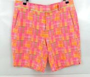 Lady Hagen  Islamorada Golf  Patchwork 10" short Orange Nectar Size 10 NWT