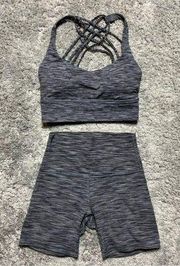 NWOT Lululemon Align HR Short 6" & Free To Be Wild Longline Bra Set