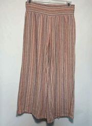 Est 1946 25" Inseam Linen Stripe Wide Leg Pant