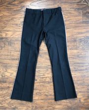 10 Crosby Derek Lam • Cropped Flare Trouser black tuxedo piping stretch ankle