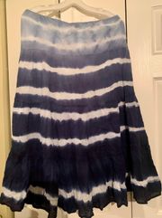 Blue Tye Dye Maxi Skirt