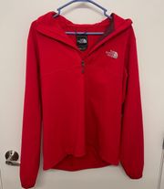 The North Face Red 1/4 Zip Up Pullover