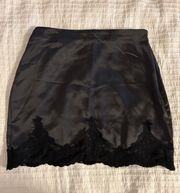 Black Satin Skirt