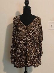 Jordan Taylor Swimsuit Cover Up Tunic 3/4 Bell Sleeve Jaguar