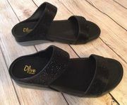 Black Sandals, Size 8