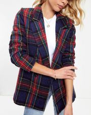 FRANKLIN METALLIC PLAID BLAZER