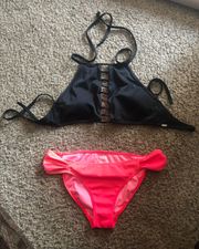 PINK - Victoria's Secret Victoria Secret Bikini Set Pink/Black