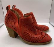 Jeffrey Campbell Red Boots Size 7 suede