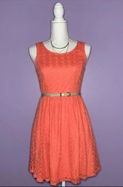 Coral Lace Dress