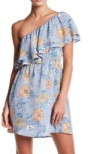 Lush Clothing Lush One Shoulder Flounce Floral Spring Dress S