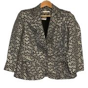 Peter Nygard Petite 3/4 Sleeve Polka Dot Jacket size 10