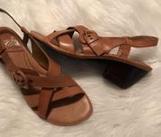 Sandals | Hush Puppies | open toe leather sandals w/ heel | Size 9.5M