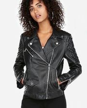 Faux Leather Moto Jacket