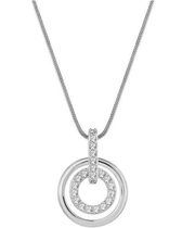 Swarovski Crystal Circle Pendant Necklace