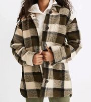 Madewell Belrose Plaid Wool Blend Shirt Jacket