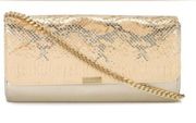 Van Heusen Women’s Metallic Gold Snakeprint Gold Chain Envelope Clutch Purse