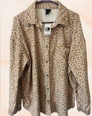 NWT  Leopard Print Shacket Medium