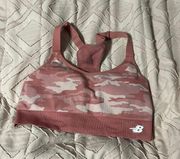 New Balance pink camo sports bra