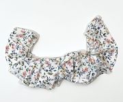  Botanical Garden Floral Flounce Bandeau Bikini Top