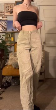 Vintage Baggy Cargo Tan Pants