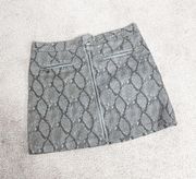 She + Sky Snake Print Mini Skirt 