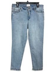 Light Blue High Rise Skinny Cropped Jeans Size 12