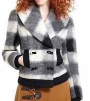 Anthropologie’s Plenty by Tracy Reese Wool Cropped Jacket Black White‎