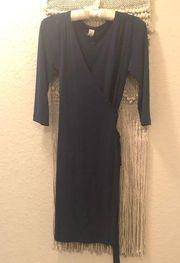 Old Navy Wrap Dress Navy Blue xs