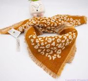 NEW Madewell wool cotton blend bandana scarf, golden pecan