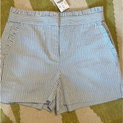 New with tags blue seersucker shorts woman’s size 0