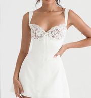 white mini formal dress