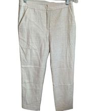 Antonio Melani Viscose Linen Crop Trouser Pants