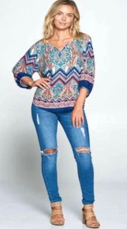 Tadeo V Neck Boho Blouse