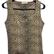 ZARA  leopard print tank shirt size large