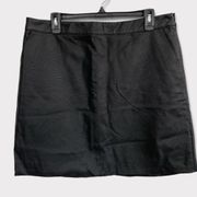 Topshop Black Faux Leather Mini Skirt Size 12