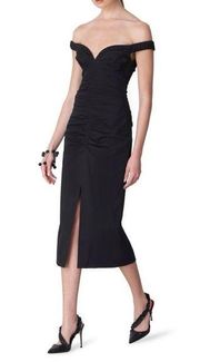 Carolina Herrera Off the Shoulder Sweetheart Neck Ruched Dress- NWT