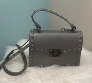 Grey Top Handle Crossbody 