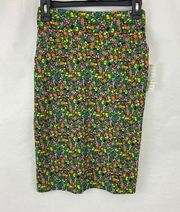 Lularoe Floral Print Cassie Pencil Skirt XS NWT