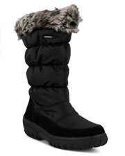 Spring Step Flexus Vanish Waterproof Snow Boots Black Size US 9 EU40 Faux Fur