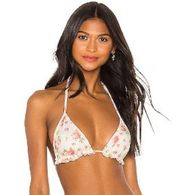 LoveShackFancy Floral Riviera Bikini Top Sz. M