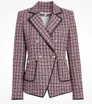 NWT Veronica Beard Theron Tweed Style Pink Blazer Jacket Sz 8