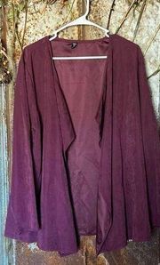 Burgundy jacket , very light , a little big for a 3X