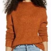 BP. Women’s Orange Mock Turtleneck Wool Long Sleeve Sweater Size SMALL NWT